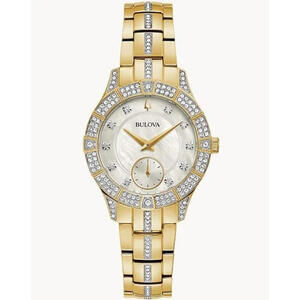 Bulova Phantom 174 Brilliant Crystals Gold Tone Women’s Watch